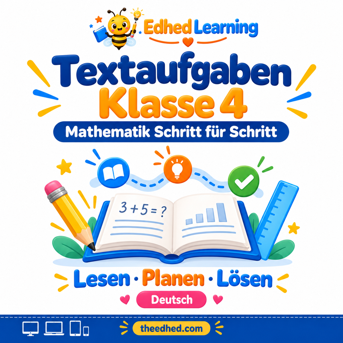 Textaufgaben Klasse 4: Edhed Learning Titelbild