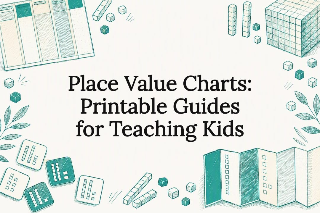 Decorative place value chart title card