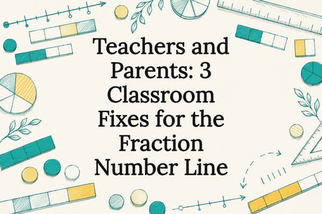 Decorative fraction number line title card