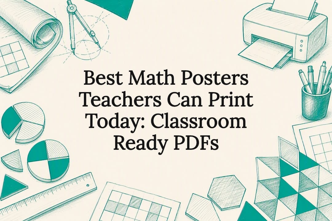 Decorative math poster title card illustration