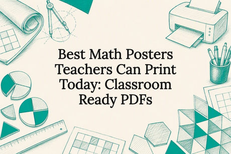 Decorative math poster title card illustration