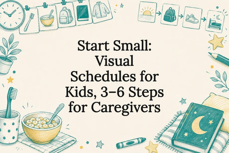 Decorative visual schedule title card illustration