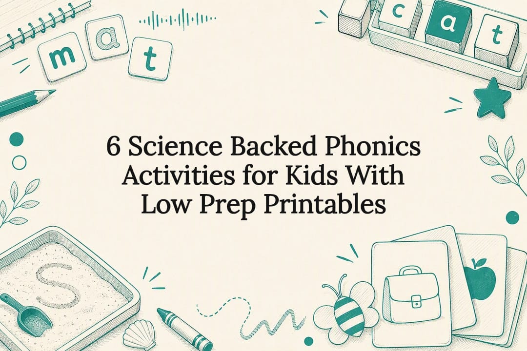 Decorative phonics activities title card