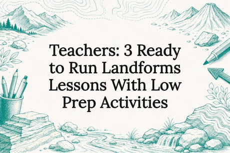 Decorative landforms lesson title card