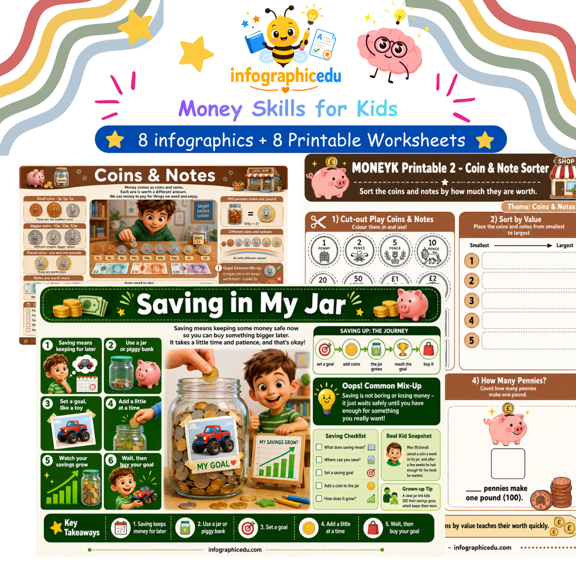 A young child building number sense with counting blocks and dot cards