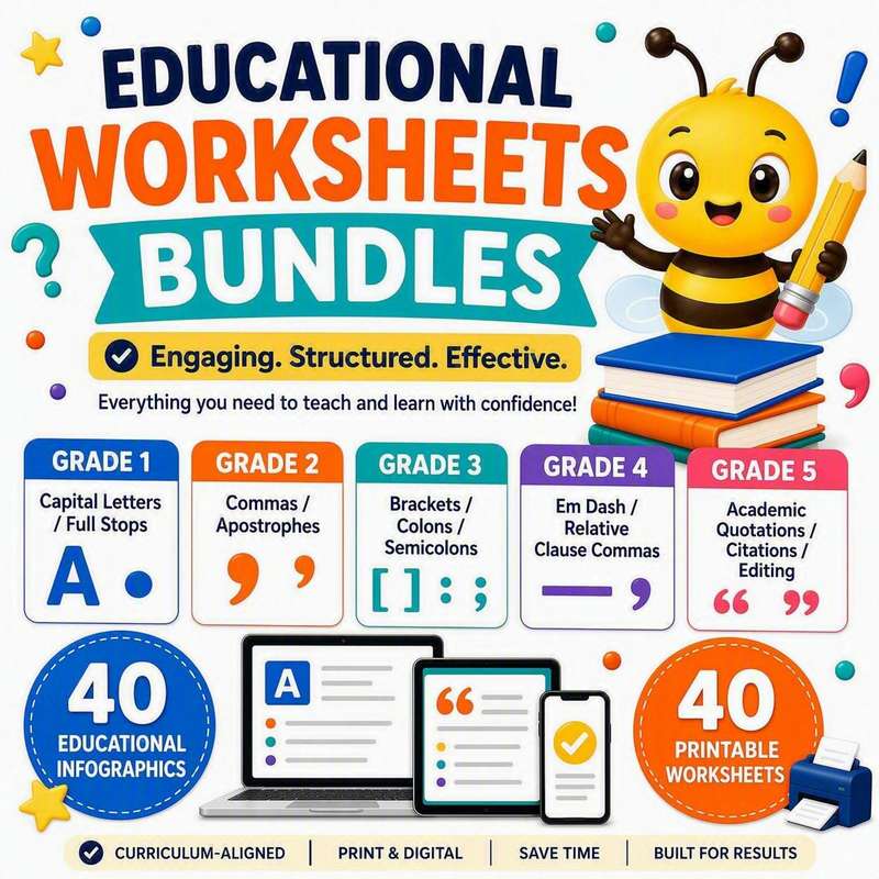 Educational Worksheets Bundles