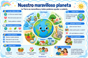 Infografía 1 en español: Nuestro maravilloso planeta
