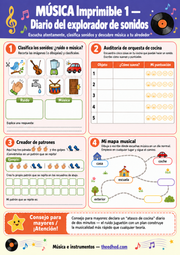 Música e instrumentos para niños | Curso digital e imprimibles