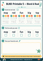 Blending Sounds Into Words – Kids Digital Course & Printable Worksheets
