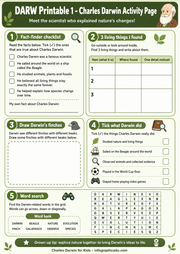 Charles Darwin for Kids visual course preview from Infographic EDU