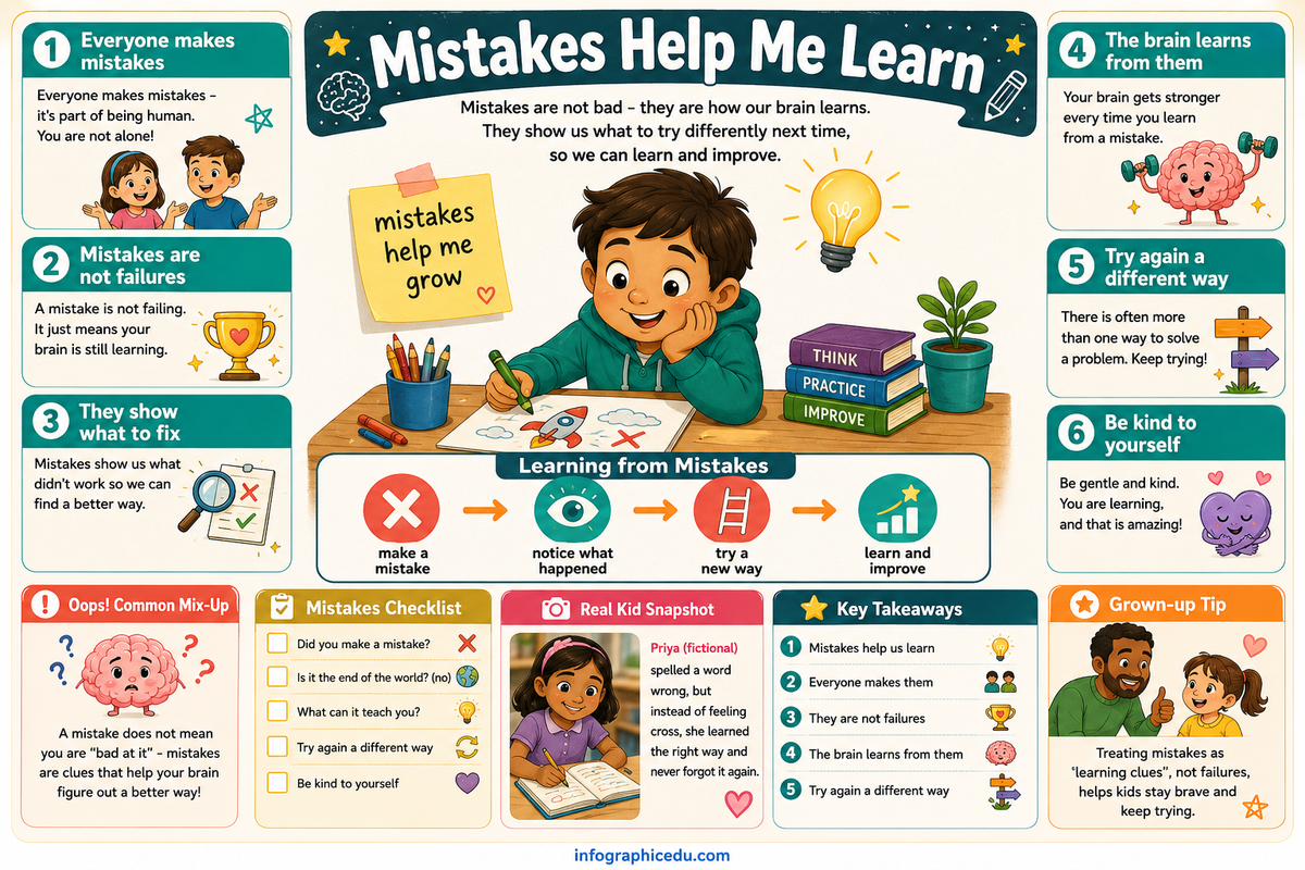 Mistakes Help Me Learn infographic