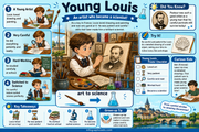 Louis Pasteur for kids infographic about germs and vaccines
