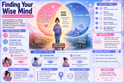 Educational poster about 'Finding Your Wise Mind' with illustrations and text.