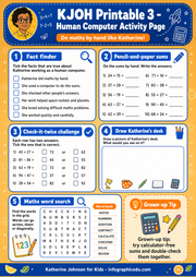 KJOH Printable3 - Human Computer Activity Page with educational content and graphics.