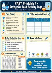 Louis Pasteur for kids infographic about pasteurisation