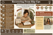 Infographic on recovering from slip-ups with tips and advice.