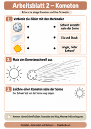 Deutsches Arbeitsblatt 2: Kometen