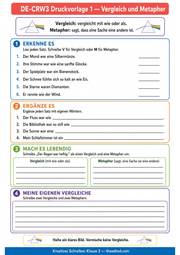 Druckvorlage 1 Vergleich und Metapher