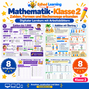 Mathematik · Klasse 2 – Edhed Learning, 8 Infografiken und 8 Arbeitsblätter