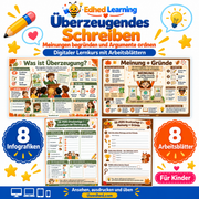 Überzeugendes Schreiben – Edhed Learning, 8 Infografiken und 8 Arbeitsblätter