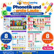 Phonetik und erste Laute – Edhed Learning, 8 Infografiken und 8 Arbeitsblätter