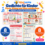 Gedichte für Kinder – Edhed Learning, 8 Infografiken und 8 Arbeitsblätter