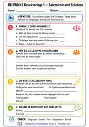 Druckvorlage 1 Satzzeichen und Stilebene