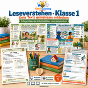 Leseverstehen · Klasse 1 – Edhed Learning, 8 Infografiken und 8 Arbeitsblätter