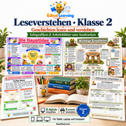 Leseverstehen · Klasse 2 – Edhed Learning, 8 Infografiken und 8 Arbeitsblätter