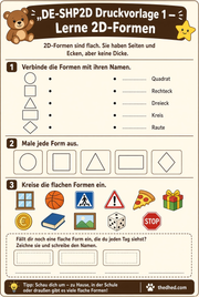 Druckvorlage 1 Lerne 2D Formen