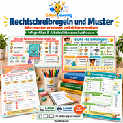 Rechtschreibregeln und Muster – Edhed Learning, 8 Infografiken und 8 Arbeitsblätter