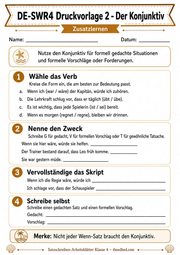 Druckvorlage 2 Der Konjunktiv