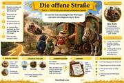 Infografik: Die offene Straße – Krötes Wohnwagen und seine Begeisterung für Autos