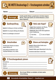 Druckvorlage 2 Forschungstexte schreiben