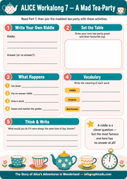 Alice in Wonderland Reading Course – Digital Infographic & Printable Worksheet Pack