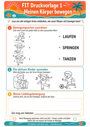 Arbeitsblatt 1 aus dem Lernpaket Fit bleiben und aktiv sein – Edhed Learning