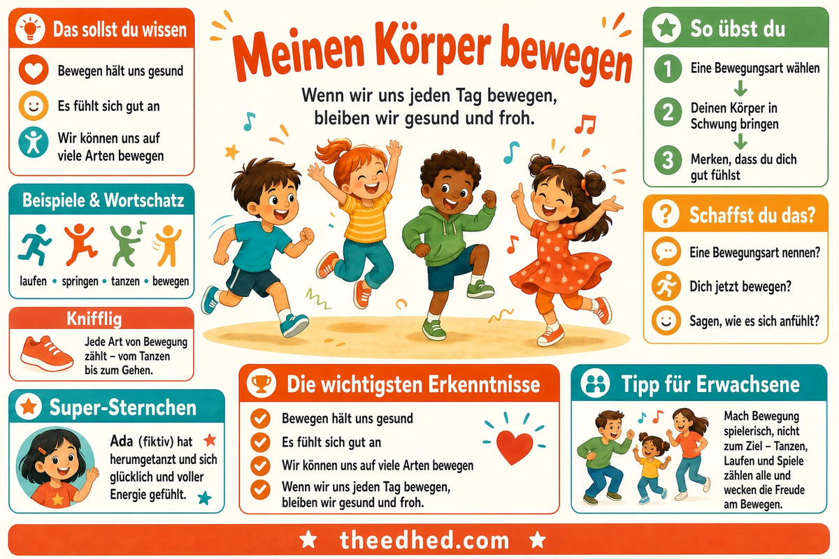 Infografik 1 aus dem Lernpaket Fit bleiben und aktiv sein – Edhed Learning