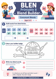 Blend Builder consonant blends printable worksheet