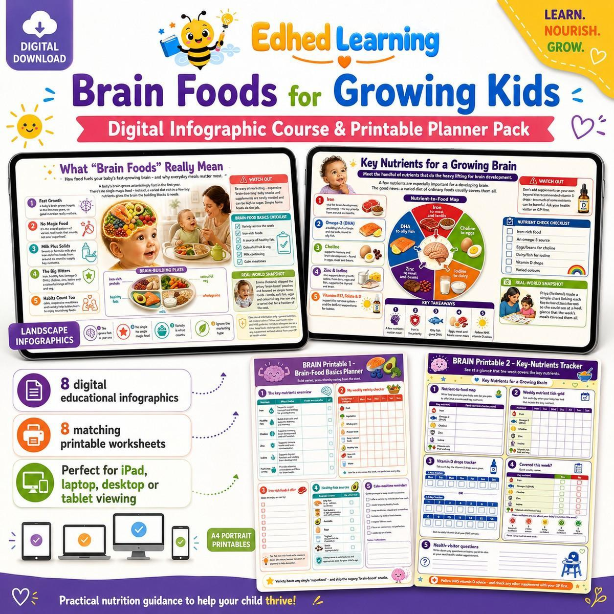Edhed Learning Brain Foods for Growing Kids digital course product image