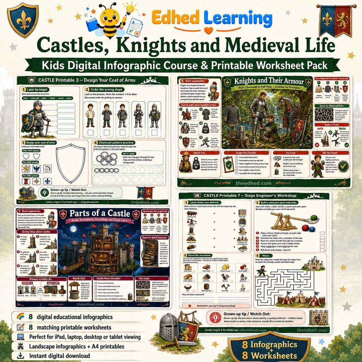 Edhed Learning Castles, Knights & Medieval Life digital course product image