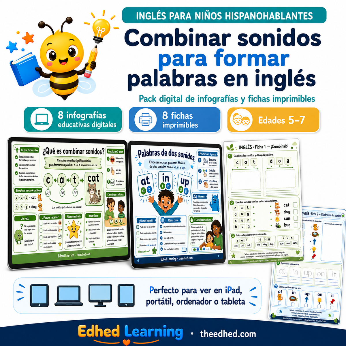 Vista principal del curso Combinar sonidos para formar palabras en inglés