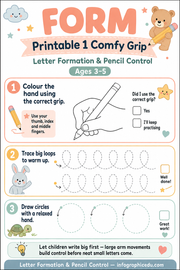 Comfy Grip pencil-control printable worksheet for children ages 3 to 5