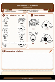 Wo Tiere wohnen – Arbeitsblatt 1 aus dem Lernpaket von Edhed Learning