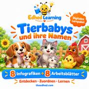 Tierbabys und ihre Namen – 8 Infografiken + 8 Arbeitsblätter – Edhed Learning