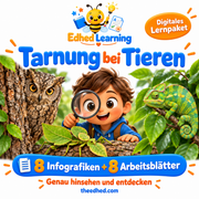 Tarnung bei Tieren – 8 Infografiken + 8 Arbeitsblätter – Edhed Learning