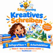 Kreatives Schreiben – 8 Infografiken + 8 Arbeitsblätter – Edhed Learning