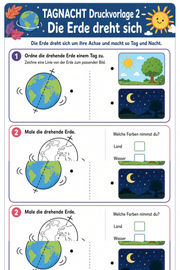 Tag und Nacht – Arbeitsblatt 2 aus dem Lernpaket von Edhed Learning