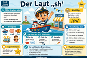 Infografik: Der Laut sh – Englische Buchstabenpaare von Edhed Learning