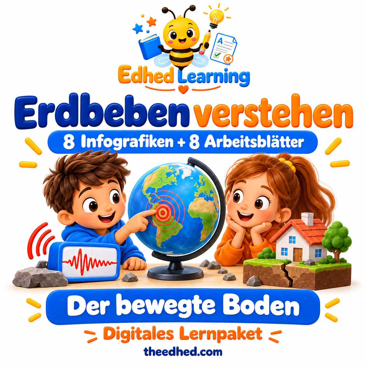 Erdbeben verstehen – 8 Infografiken + 8 Arbeitsblätter – Edhed Learning
