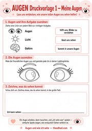 Augen und wie ich sehe – Arbeitsblatt 1 aus dem Lernpaket von Edhed Learning